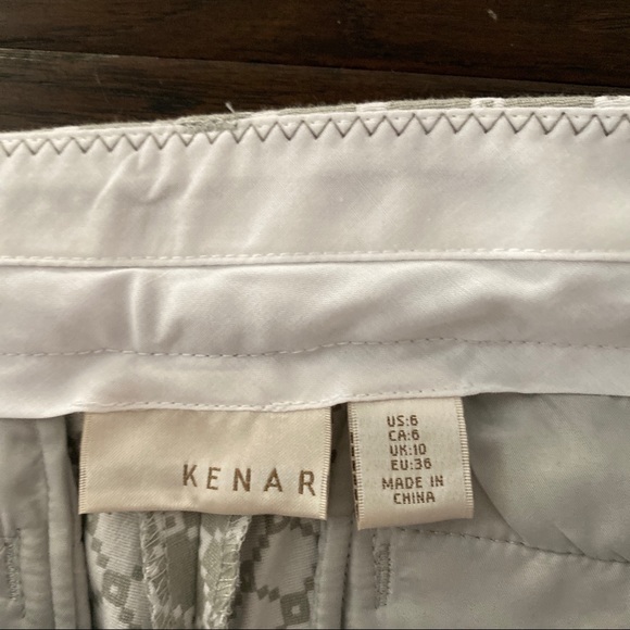 Kenar NWT GRAY PANTS Windowpane Jacquard Size 6 - Picture 3 of 10